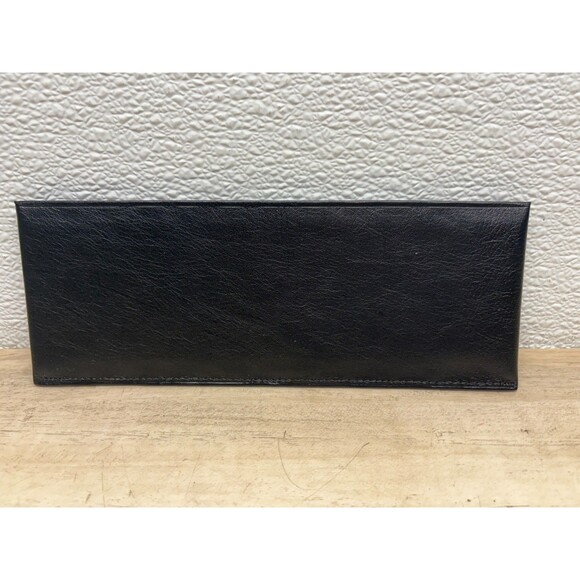 Vtg Amity Black Leather Billfold Cowhide Mens Wallet New In Box - Picture 8 of 16